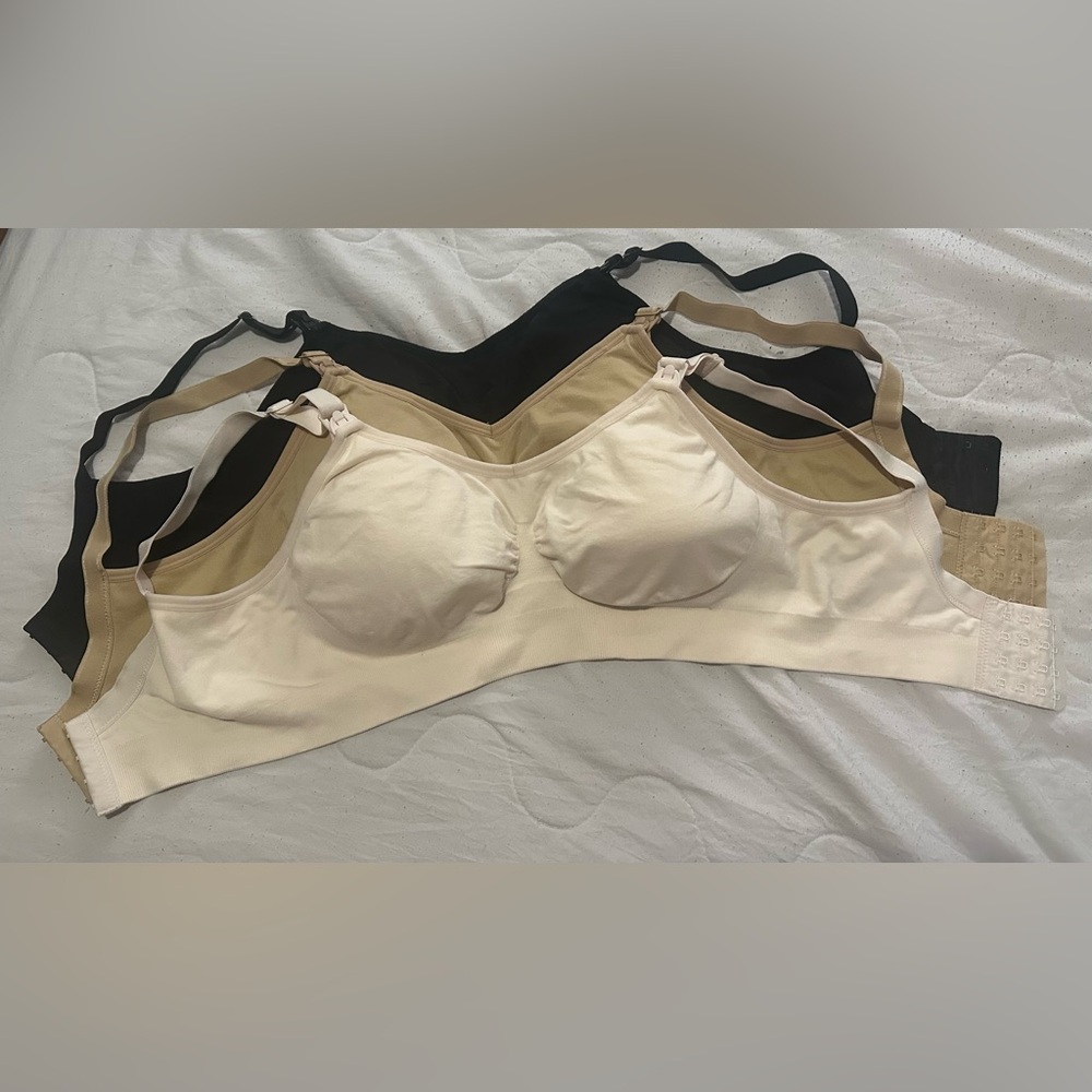Women's Seamless Bra Set - Black, Cream, Tan